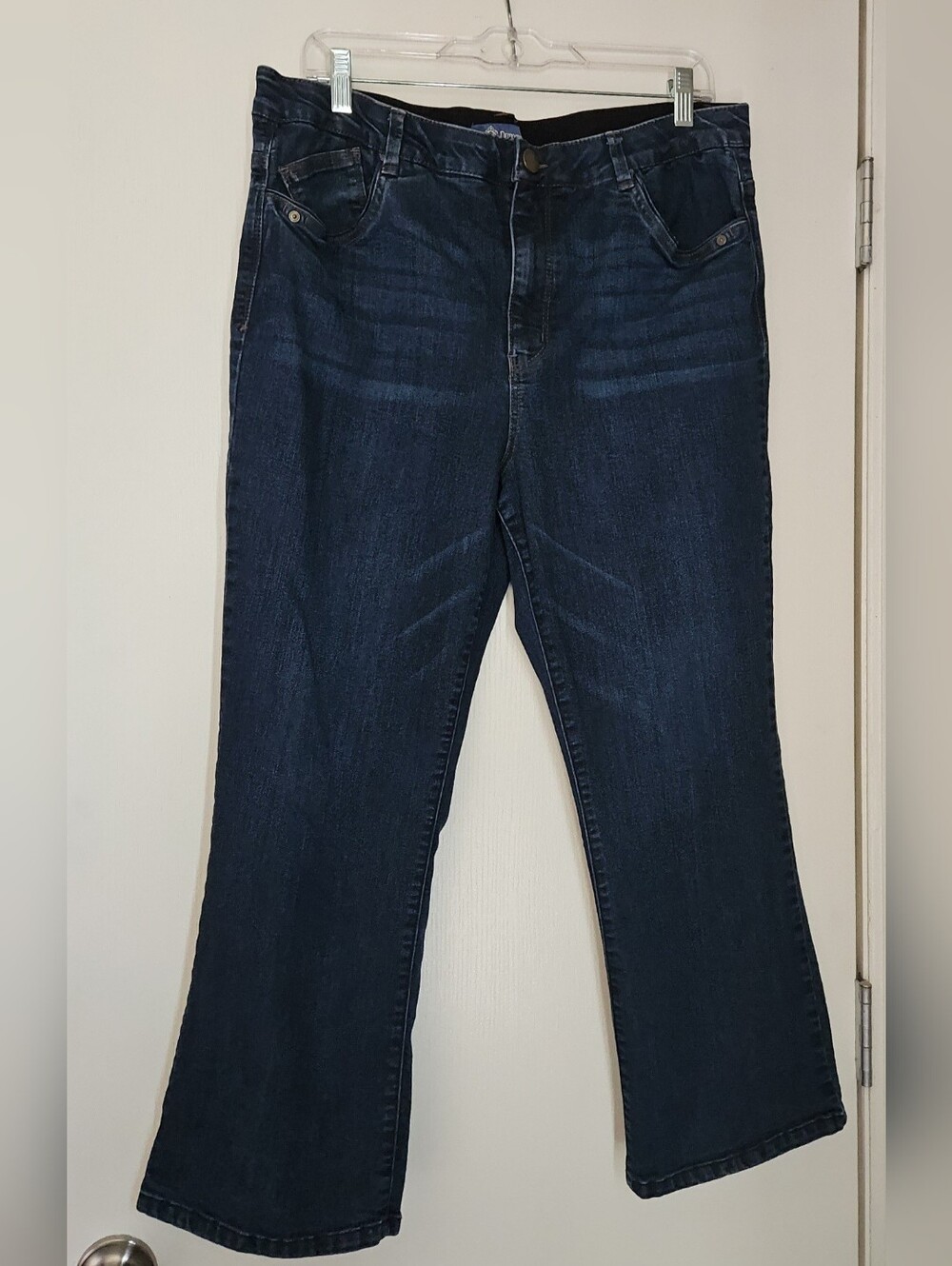 Democracy Ab-Solution Flattering Dark Wash Stretch Mini Bootcut Jeans, 16 Petite